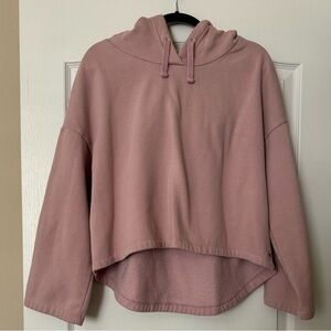 Fabletics Women's Hoodie Cropped High/Low Pullover Pink